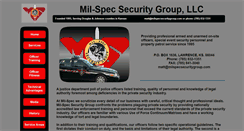 Desktop Screenshot of milspecsecuritygroup.com