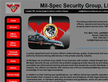 Tablet Screenshot of milspecsecuritygroup.com